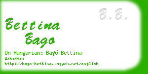 bettina bago business card