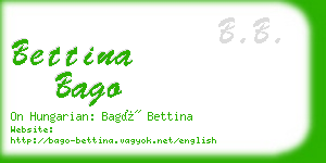 bettina bago business card